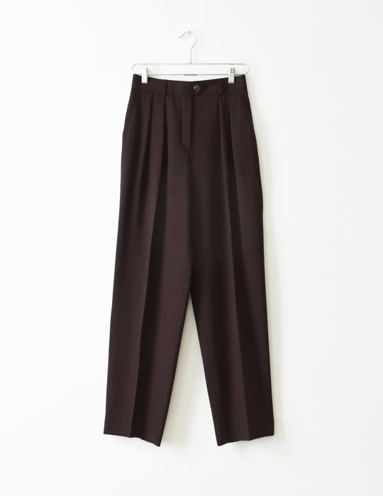 vintage espresso wool trousers (s)