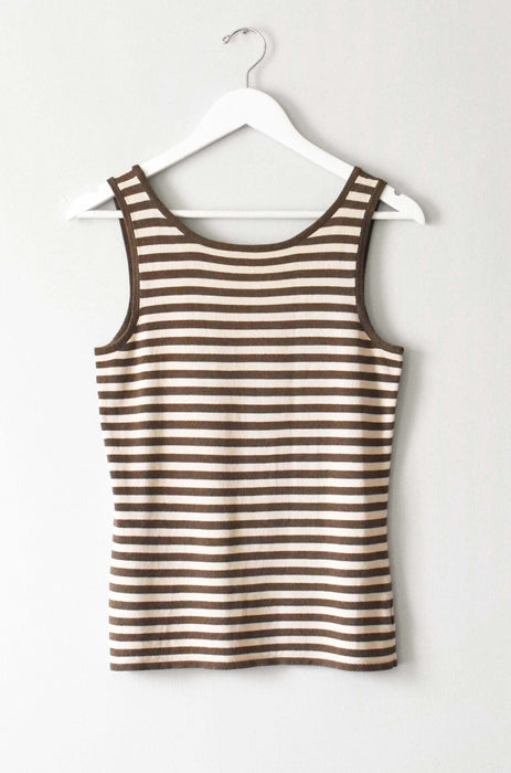 vintage striped cotton knit tank (s)