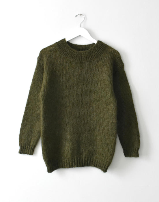 vintage olive mohair sweater (xs/s)