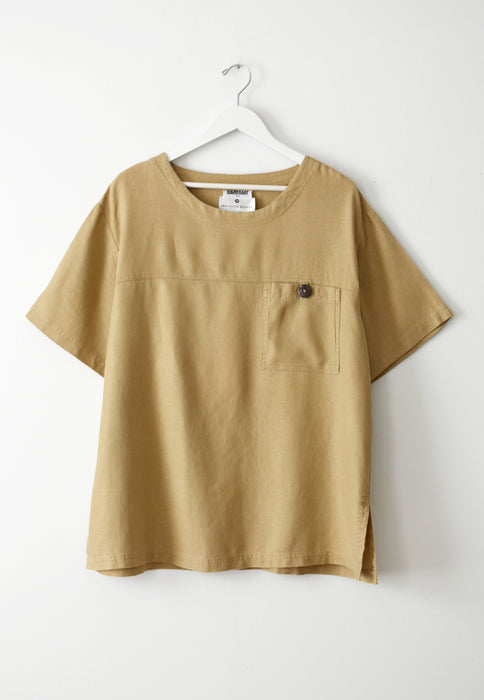 Ochre Linen Pocket Tee (xl)