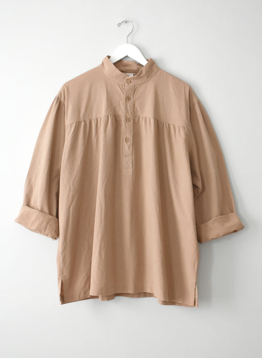 Almond Cotton Popover Top (l/xl)