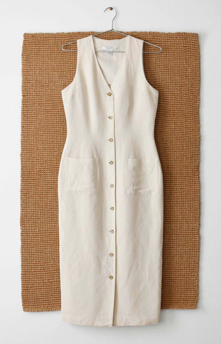 Vanilla Linen Dress (s)