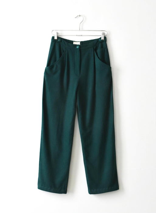 vintage evergreen wool trousers (m)