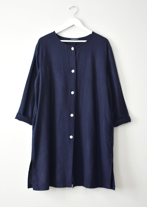 Longline Linen Button Up (l/xl)