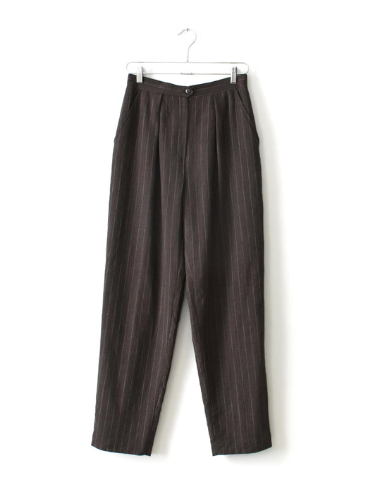 vintage striped ash wool trousers (m)