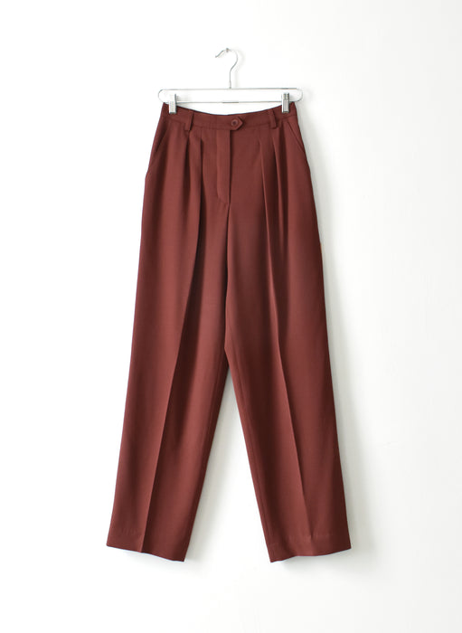 vintage cinnamon wool trousers (xs/s)