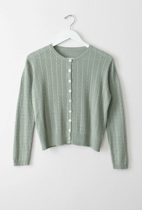 Sage Silk Cardigan (m)