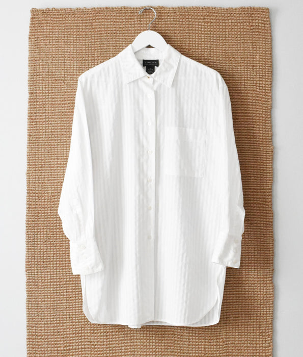 vintage longline button down shirt (l)