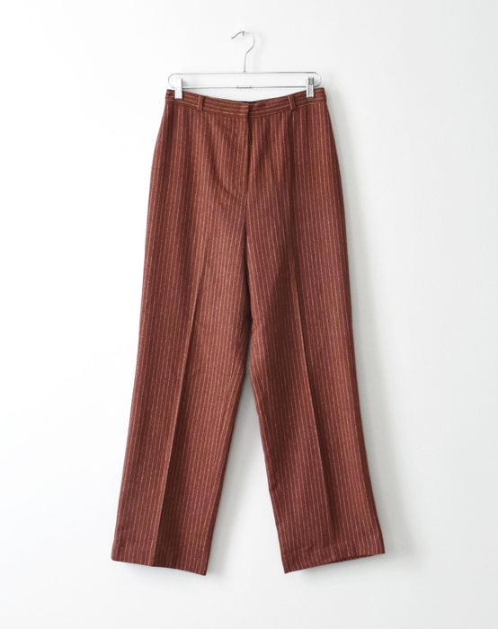 vintage rust striped wool trousers (m)