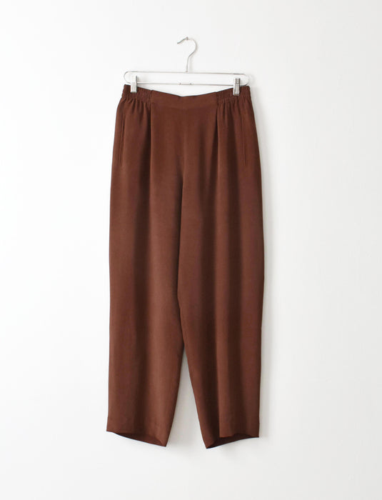 vintage auburn silk pants (l)