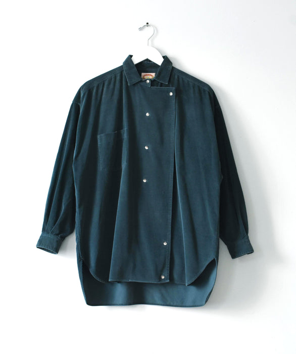 vintage viridian corduroy shirt (l)