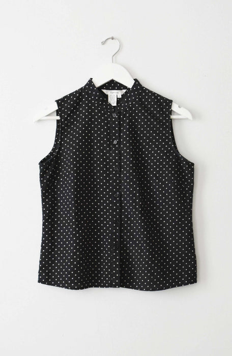 Polka Dot Linen Button Up (s/m)