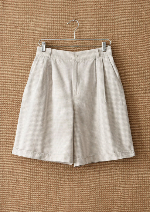 Oat Gingham Cotton Shorts (m)
