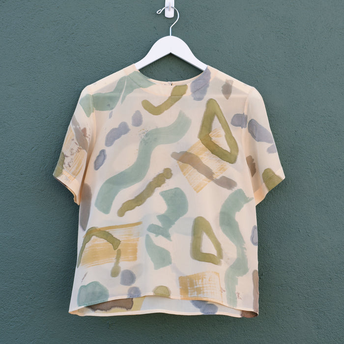 hand-painted vintage silk shirt 04 - Improv Goods