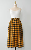 vintage check print skirt - Improv Goods