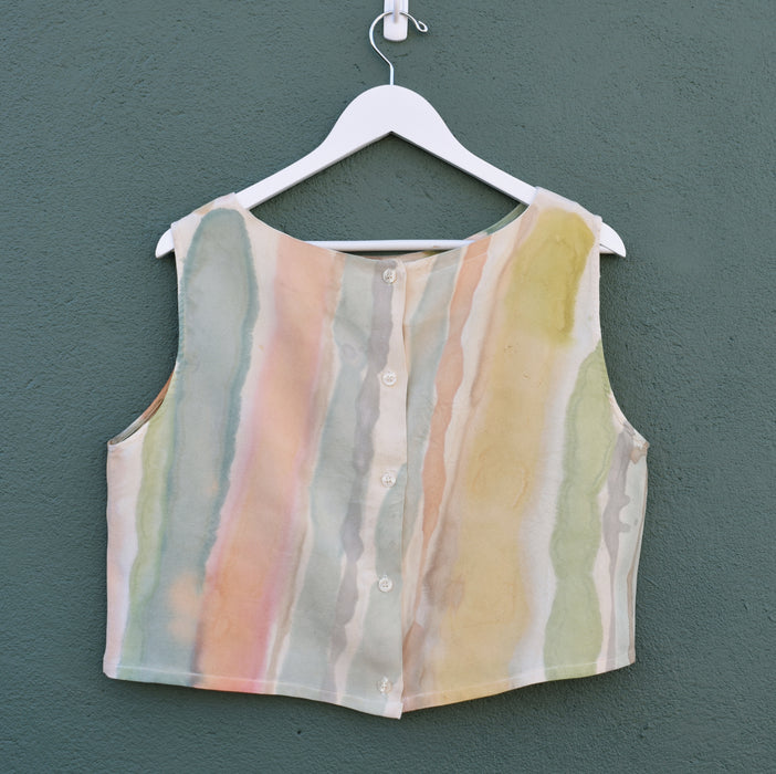 hand-painted vintage silk shirt 05 - Improv Goods