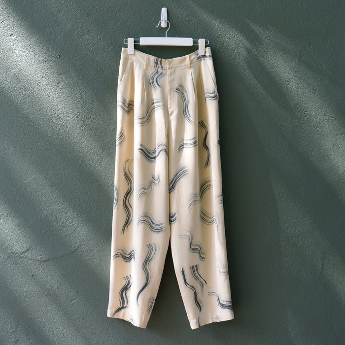 hand-painted vintage silk pants | brushstroke - Improv Goods