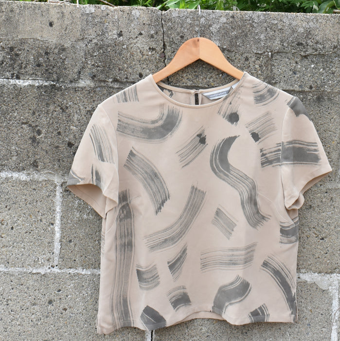 hand-painted vintage silk shirt #5 - Improv Goods