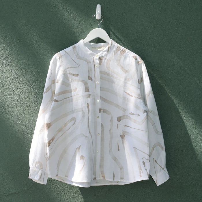 hand-painted vintage linen shirt | mesa - Improv Goods