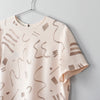 hand-painted vintage silk shirt | abstract lines - Improv Goods