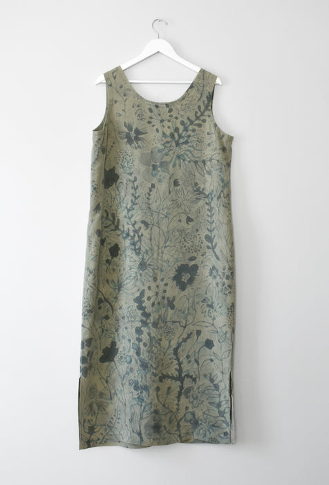 hand-painted vintage silk dress | botanica - Improv Goods