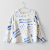 hand-painted vintage silk shirt | waves - Improv Goods