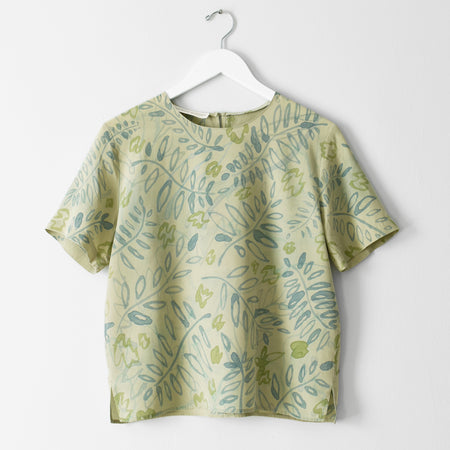 hand-painted vintage silk shirt | ivy - Improv Goods