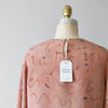 hand-painted vintage silk shirt | rose madder - Improv Goods