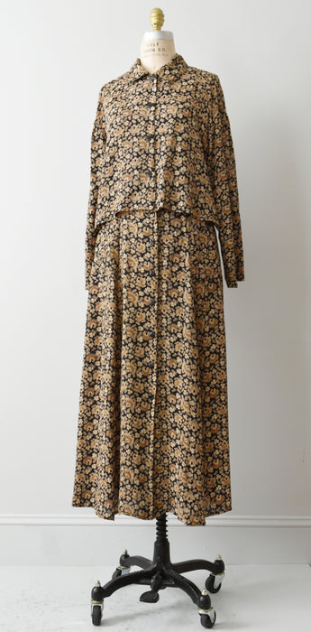 vintage botanical skirt set (m/l) - Improv Goods