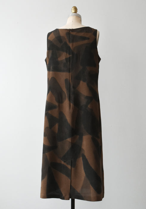 hand-painted vintage silk dress 02 - Improv Goods