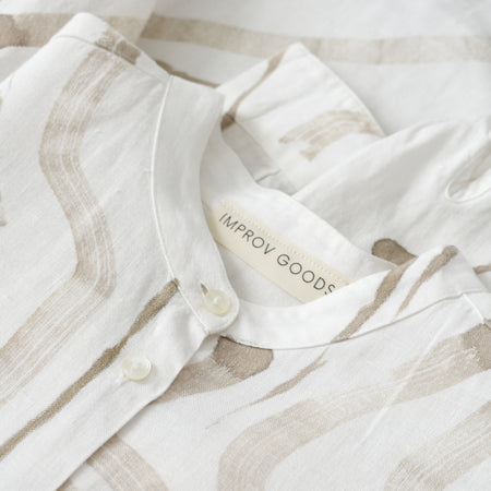 hand-painted vintage linen shirt | mesa - Improv Goods