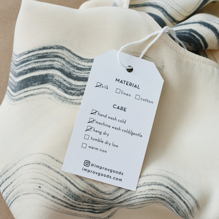 hand-painted vintage silk shirt | brushstroke - Improv Goods